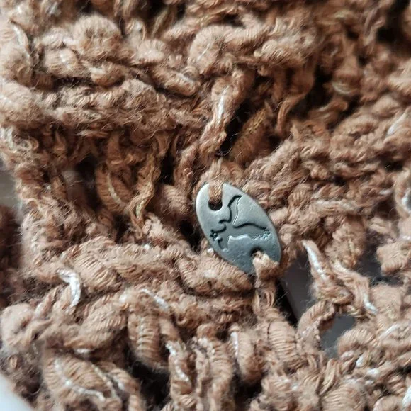 American Eagle Knit Sweater Womens XS Brown Scoop Neck See Through Casual - Picture 3 of 4